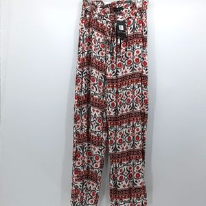 LOVE by Chesley Printed Linen Pants